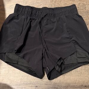 Avita Black Elastic Shorts